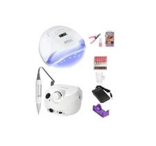 Cabine Led Uv 80W Hibrida Sun5 X Plus + Lixadeira Nail Drill Cabine Led Uv 80W Hibrida Sun5 X Plus + Lixadeira Nail Drill