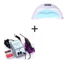 Cabine Led Uv Sun 5 48w + Lixadeira Elétrica Bivolt