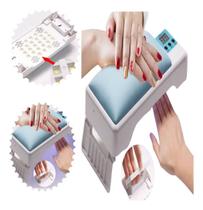 Cabine Portátil Com Apoio De Mão Led Uv Seca Gel 24 Leds