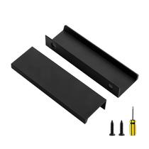 Cabinet Finger Pulls Ravinte de 10,2 cm, preto fosco, pacote com 6