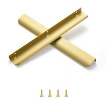 Cabinet Finger Pulls Satanga Matte Gold Alumínio 25,4 cm