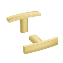 Cabinet Knob homdiy T Brushed Gold para armário de cozinha x20