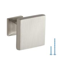 Cabinet Knob JOY DECOR, níquel escovado, quadrado, pacote com 20