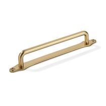 Cabinet Pull khtumeware em latão escovado 203 mm com placa traseira