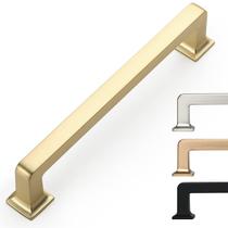 Cabinet Pulls 9BUILD em latão escovado de 12,8 cm, pacote com 10 Cabinet Pulls 9BUILD em latão escovado de 12,8 cm, pacote com 10