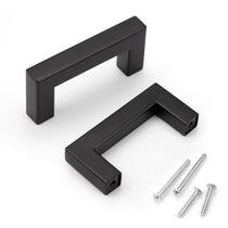 Cabinet Pulls KNOBWELL, pacote com 6 alças em preto fosco de 6,4 cm