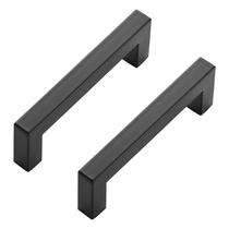 Cabinet Pulls Ravinte Black em aço inoxidável de 10 cm, pacote com 15