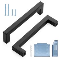Cabinet Pulls Ravinte Black em aço inoxidável de 140 mm - pacote com 20