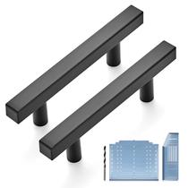 Cabinet Pulls Ravinte Black, pacote com 45, 76 mm, orifício de 12 mm de largura
