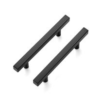 Cabinet Pulls Ravinte Matte Black, aço inoxidável, 6", pacote com 55