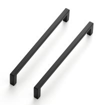 Cabinet Pulls Ravinte, pacote com 30, preto fosco, orifício central de 16 cm