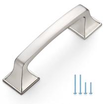 Cabinet Pulls Ravinte Solid de 7,62 cm de níquel escovado pacote com 30