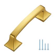 Cabinet Pulls Ravinte Solid de 7,62 cm Gold Arch Kitchen, pacote com 10