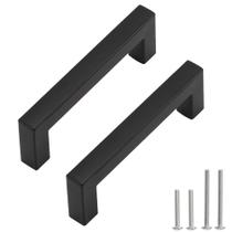 Cabinet Pulls Redunest Matte Black 96 mm, pacote com 40