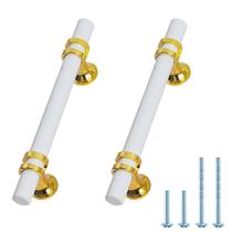 Cabinet Pulls Rovanboao, 12,7 cm, ouro branco fosco, aço inoxidável Cabinet Pulls Rovanboao, 12,7 cm, ouro branco fosco, aço inoxidável