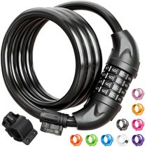 Cable Bike Lock Titanker de 1,2 m reinicializável com suporte de montagem Cable Bike Lock Titanker de 1,2 m reinicializável com suporte de montagem
