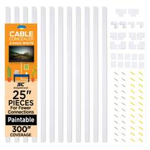 Cable Concealer SimpleCord On-Wall Cord Covers 7,62 m - branco