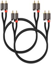 Cable de Audio FosPower 2 RCA M/M Estéreo 24K Oro Cobre 0.9 m