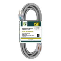 Cable de extensión EP 15 pies con luz para exteriores 12/3 SJTW 15A 125V
