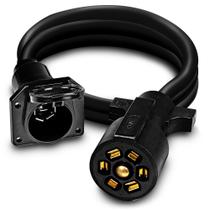 Cable de extensión para remolque con conector de 7 clavijas de 2,4 m para RV y camiones