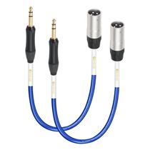 Cable Devinal de 1/4 de polegada para XLR macho TRS de 6,35 mm para XLR 30 cm, pacote com 2