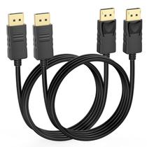 Cable DisplayPort MOSIMLI 1.8 m 2 Paquetes Macho a Macho 4K@60Hz