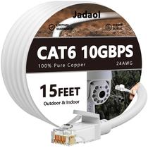 Cable Ethernet Jadaol Cat6 4.5 m 10 Gbps para Exterior Impermeable