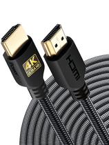 Cable HDMI PowerBear 7,6 m 4K 60Hz Nylon Trenzado Dorado