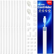 Cable Hider Delamu Cord Hider 8m Tampa de cabo branca
