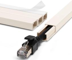 Cable Hider Wall ZhiYo para um cabo, capas de cabo de 68 polegadas, bege