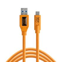 Cable Tether Tools TetherPro USB 3.0 para USB-C 4,6 m laranja