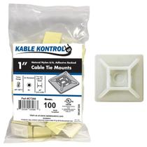 Cable Tie Mounts Kable Kontrol 2,5 cm branco 100 unidades de nylon Cable Tie Mounts Kable Kontrol 2,5 cm branco 100 unidades de nylon