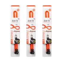 Cable Tie Nite Ize Gear Tie 45,7 cm, laranja reutilizável, pacote com 3