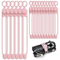 Cable Ties Cord Organizer Nearockle Silicone 16PCS (rosa)