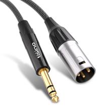 Cable Tisino 6,35 mm TRS a XLR macho balanceado com trança de nylon de 2 m