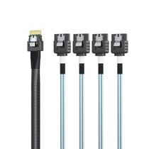 Cabo 10Gtek SlimSAS 4i para 4xSATA SFF-8654 1m para servidor Cabo 10Gtek SlimSAS 4i para 4xSATA SFF-8654 1m para servidor