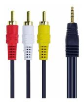 Cabo 1P2 para 3RCA (audio e vídeo) 1,5 mt
