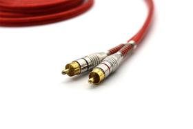 Cabo 2+2 RCA Prime Plug Metal 5mm 1m Techone Transparente Azul Svart 100% Cobre
