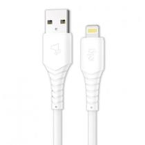 Cabo 2.4A Apple Lightning 8 Pinos Emborrachado 1,2M Branco L812W
