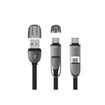 Cabo 2 Em 1 Micro Usb Com Adaptador Type-C Preto Wi350 - Multilaser Cabo 2 Em 1 Micro Usb Com Adaptador Type-C Preto Wi350 - Multilaser