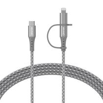 Cabo 2 In 1 Usb-C+ Lightninig + Geonav 1,5 M