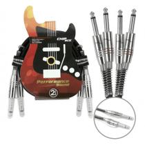 Cabo 2 P10 Mono + 2 P10 Mono 2 Metros Para Instrumentos 0188058