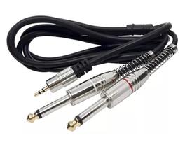 Cabo 2 p10 mono+p2 stereo dourado 24k mxt Cabo 2 p10 mono+p2 stereo dourado 24k mxt