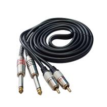 Cabo 2 P10 Mono x 2 RCA 2,0 Metros - SOLUCAO