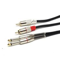 Cabo 2 Rca 2 P10 Profissional De 5 Metros Blindado - Star Cable