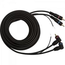 Cabo 2 RCA Macho + Terra x 2RCA 90 Macho + Terra 3m Preto Storm - Conexão de Áudio de Alta Qualidade