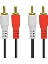 Cabo 2 Rca X 2 Rca 1.5 Metros Com Conectores Dourado - 2rca-15g - PC / 10