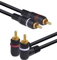 Cabo 2 RCA X 2 RCA 90O USO Audio Profissional 5 Metros - L22M Cabo 2 RCA X 2 RCA 90O USO Audio Profissional 5 Metros - L22M