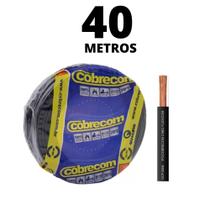 Cabo 2,5mm Ação Termoplástica Fio Unipolar Preto 40 Metros
