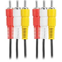 Cabo 3 + 3 Rca Standart Fechado 1,8m Niquel - Importado